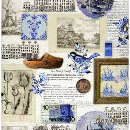 Serwetka do decoupage AMBIENTE holenderski styl 33x33cm